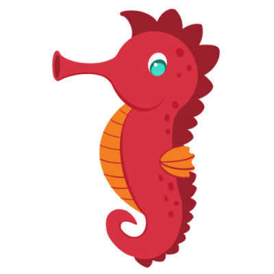 Seahorses Swimming Logo